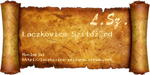 Laczkovics Szilárd névjegykártya